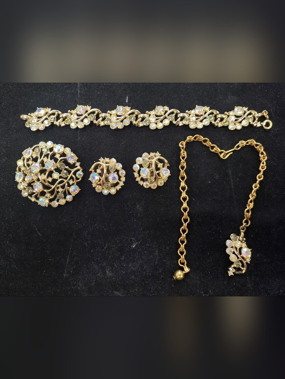 Elegant Aurora Borealis Rhinestone Set